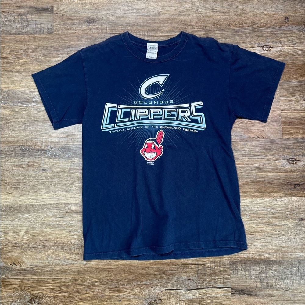 VTG‎ Columbus Clippers and Cleveland Indians T Shirt